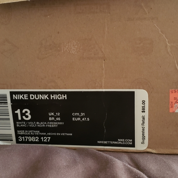 Nike Dunk High Basketball  RARE size13 DEADSTOCK main image 4